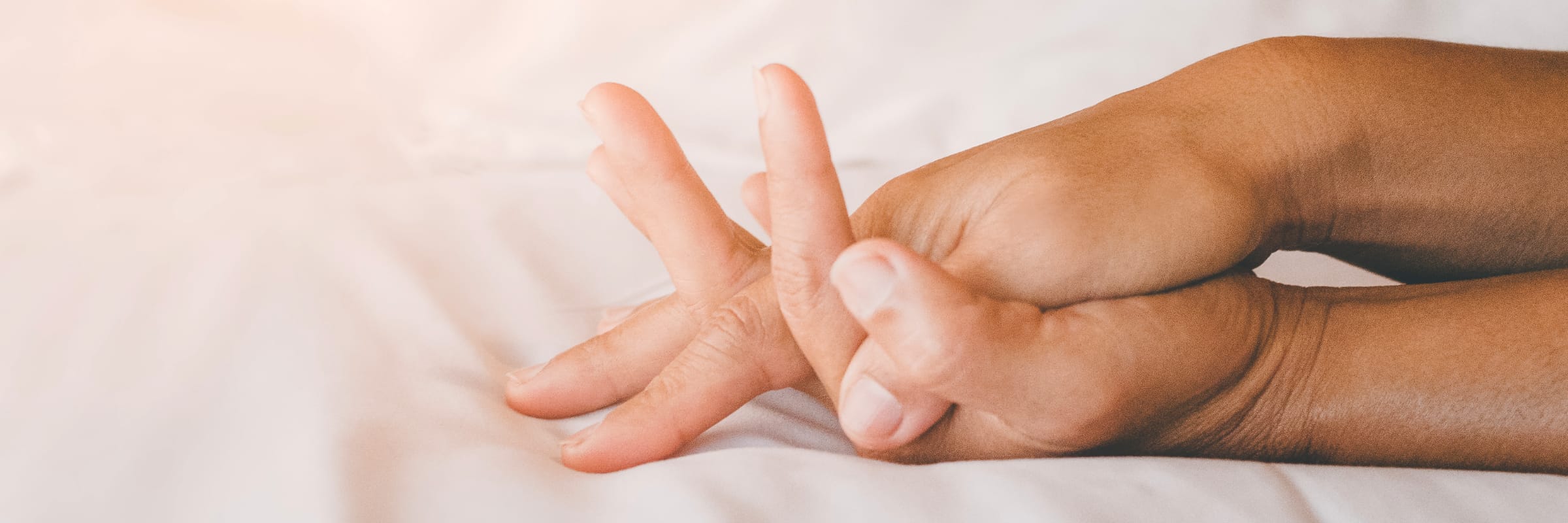 Hands touch with healing somatic therapy